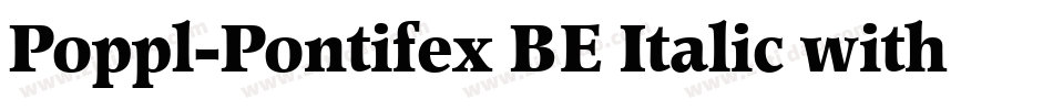 Poppl-Pontifex BE Italic with Oldstyle Figures字体转换